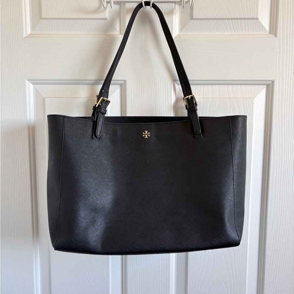 Tory Burch Saffiano Leather Black Laptop Bag